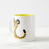 Tasse 2 Couleurs Cartoon sympa Jaguar (Devant gauche)