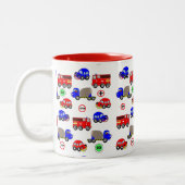 Tasse 2 Couleurs Cartoon Voitures Camions Moteurs de feu Conception (Gauche)