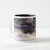 Tasse 2 Couleurs Cascades, route de Kancamagus, blanc (Devant gauche)