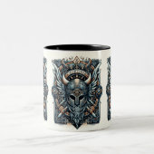 Tasse 2 Couleurs Casque de la rune Mystic Viking (Centre)