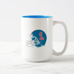 Tasse 2 Couleurs Casque Ole Miss Football   Bleu clair