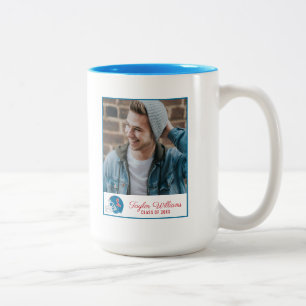 Tasse 2 Couleurs Casque Ole Miss Football   Bleu clair