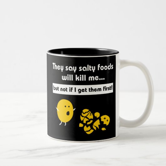 Tasse 2 Couleurs Casse-croûte salés (Droit)