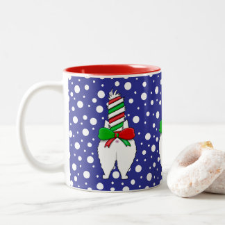 Tasse 2 Couleurs Cat Butt Christmas Green