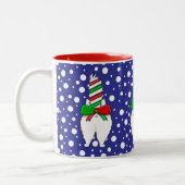 Tasse 2 Couleurs Cat Butt Christmas Green (Gauche)