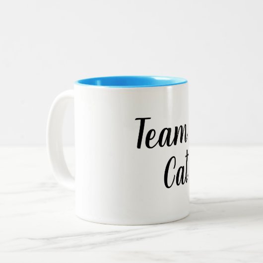 TASSE 2 COULEURS CAT CHIC D'ÉQUIPE DE MUG_ (Devant gauche)