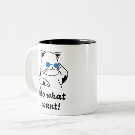 TASSE 2 COULEURS CAT COOL (Devant gauche)