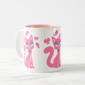 Tasse 2 Couleurs Cat et Butterflies (Devant gauche)