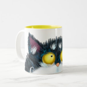 Tasse 2 Couleurs Cat eyes looking
