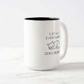 Tasse 2 Couleurs Cat hair everywhere zero regrets (Devant droit)