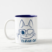 Tasse 2 Couleurs CAT INTELLIGENT (bleu) (Gauche)