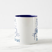 Tasse 2 Couleurs CAT INTELLIGENT (bleu) (Centre)
