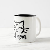 Tasse 2 Couleurs Cat Mom black (Devant droit)