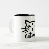 Tasse 2 Couleurs Cat Mom black (Devant gauche)