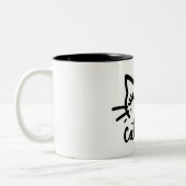 Tasse 2 Couleurs Cat Mom black (Gauche)