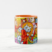 Tasse 2 Couleurs Cat Musical Band (Centre)