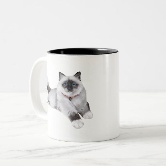 Tasse 2 Couleurs CatFans - Birman (Devant gauche)