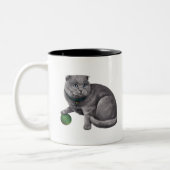 Tasse 2 Couleurs CatFans - pli d'écossais (Gauche)