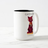 Tasse 2 Couleurs CATITUDE est tout (Devant droit)