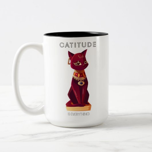 Tasse 2 Couleurs CATITUDE est tout (Gauche)