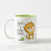 Tasse 2 Couleurs Cattitude - Cat déverse café (Gauche)