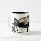 Tasse 2 Couleurs Cattitude siamois (Devant gauche)