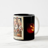Tasse 2 Couleurs cauchemar d'Halloween vintage (Devant droit)