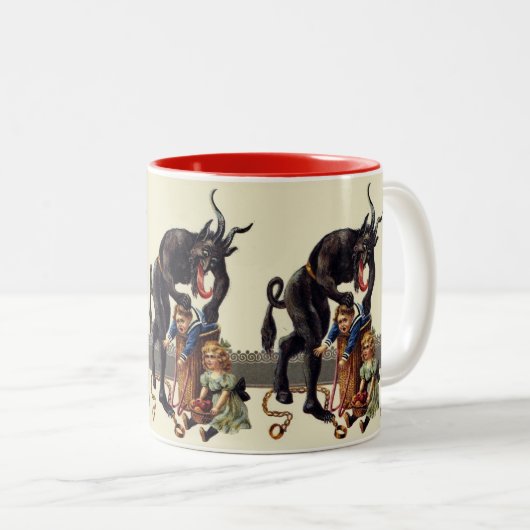 Tasse 2 Couleurs cauchemar noël krampus (Devant droit)
