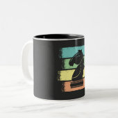 Tasse 2 Couleurs Cavalier d'échecs Rétro (Devant gauche)