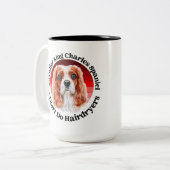 Tasse 2 Couleurs Cavalier King Charles Spaniel citation drôle (Devant gauche)