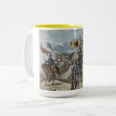 Tasse 2 Couleurs Cavalier médiéval Histoire du Château Destinée de (Devant gauche)