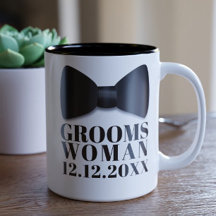 Tasse 2 Couleurs Cavalière Cadeau de mariage Nœud papillon Smoking
