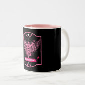 Tasse 2 Couleurs Cavalière de moto maman (Devant droit)