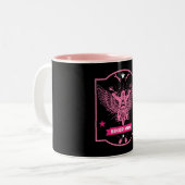 Tasse 2 Couleurs Cavalière de moto maman (Devant gauche)