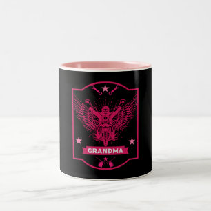 Tasse 2 Couleurs Cavalière moto grand-mère