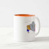 Tasse 2 Couleurs Caveman, Me Luv U (Devant droit)