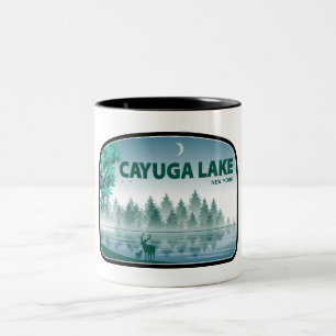 Tasse 2 Couleurs Cayuga Lake New York Deer