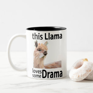 Tasse 2 Couleurs Ce lama aime une comédie drôle de lama