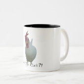 Tasse 2 Couleurs Ce qui le gloussement ? ! (Devant droit)