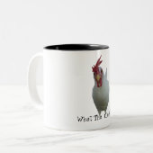 Tasse 2 Couleurs Ce qui le gloussement ? ! (Devant gauche)
