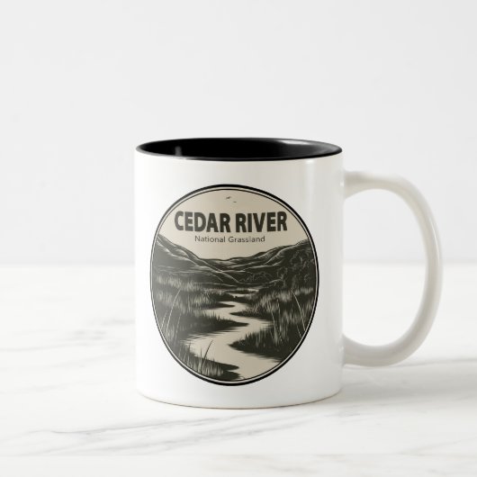 Tasse 2 Couleurs Cedar River National Grassland Stream (Droit)
