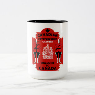 Tasse 2 Couleurs Célébration de la citoyenneté canadienne