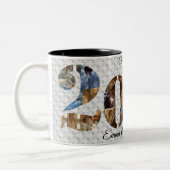 Tasse 2 Couleurs Célébration de l'amour Mariage Anniversaire Photo (Gauche)