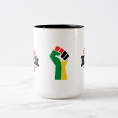 Tasse 2 Couleurs Célébration du mois de l'histoire des Noirs Café M (Centre)