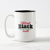 Tasse 2 Couleurs Célébration du mois de l'histoire des Noirs Café M (Gauche)