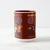 Tasse 2 Couleurs Célébration salsa coucher de soleil marron (Centre)