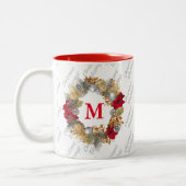 Tasse 2 Couleurs CÉLÉBRER JÉSUS MONOGRAMME DE FEU DE Noël Blanc (Gauche)