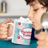 Tasse 2 Couleurs Célébrez Aujourd'Hui Cute Cupcake