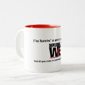 Tasse 2 Couleurs Célébrez la victoire chaque matin ! (Devant gauche)