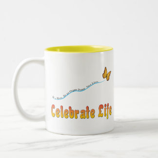 Tasse 2 Couleurs Célébrez le papillon de la vie